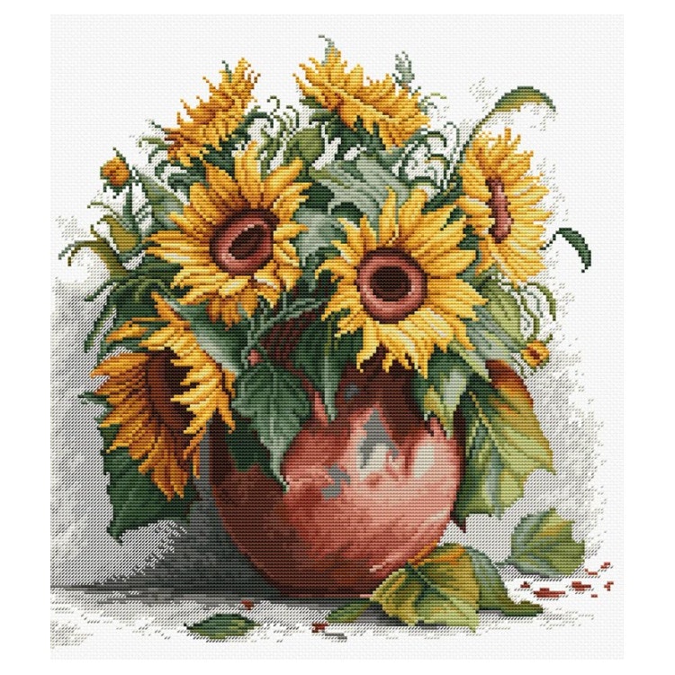 Broderikit Tavla The Sunflowers Solrosor