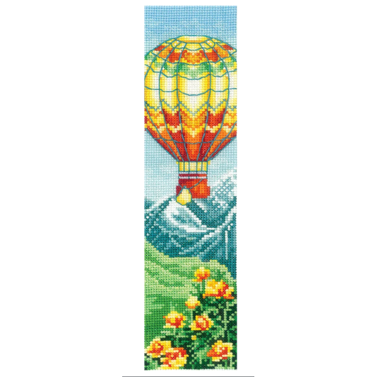 Broderikit Bokmärke Luftballong