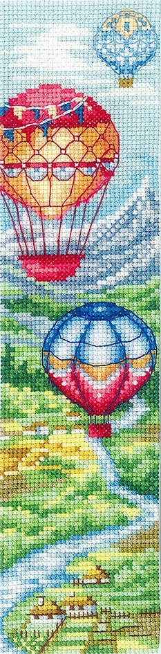 Broderikit Bokmärke Luftballonger över dala