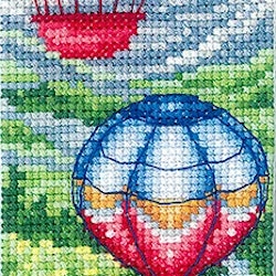 Broderikit Bokmärke Luftballonger över dala