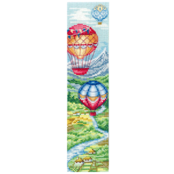 Broderikit Bokmärke Luftballonger över dala