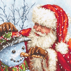 Broderikit Santa Claus and Snowman