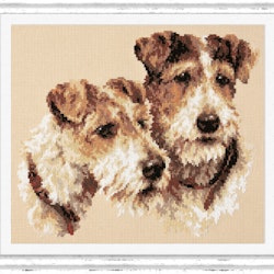 Broderikit Tavla Fox Terriers Foxterrier