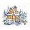 Broderikit Tavla Winter Cottage Vinter hus