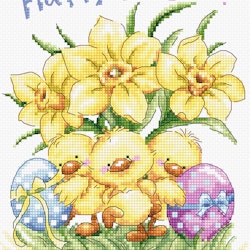 Broderikit Tavla Happy Easter