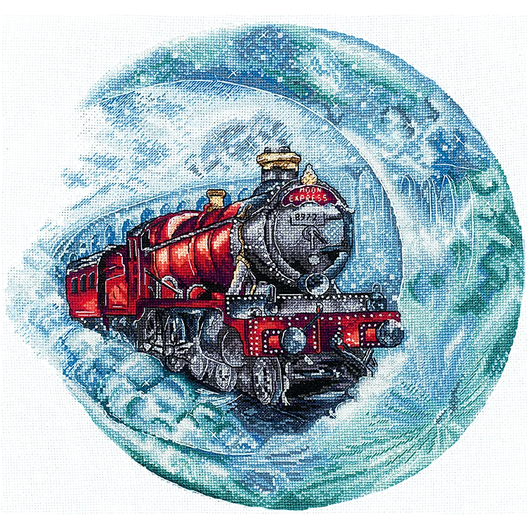 Broderikit Tavla Moon Train Till Hogwarts
