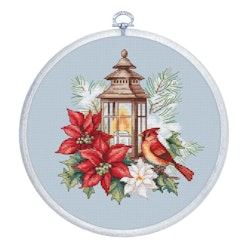 Broderikit Tavla med flexiram Lykta och Julstjärna