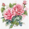 Broderikit Tavla Pink Bloom Rosa Rosor