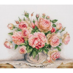 Broderikit Tavla Bouquet of Roses Gold Collection Bukett rosor