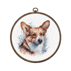 Broderikit Tavla Welsh Corgi