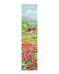 Broderikit Bokmärke Vallmo