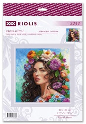 Broderikit Tavla Blommig Muse