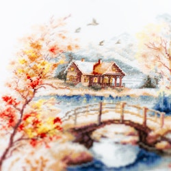 Broderikit Tavla Autumn Watercolor Höst Akvarell