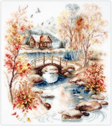 Broderikit Tavla Autumn Watercolor Höst Akvarell