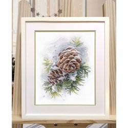 Broderikit Tavla Vinterkottar