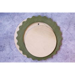 Ram grön cirkel 13 cm i diameter