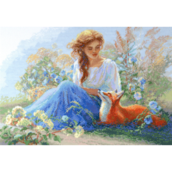 Broderikit Tavla Mother Nature. Meadow, efter Olga Novitskaya Målning