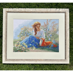 Broderikit Tavla Mother Nature. Meadow, efter Olga Novitskaya Målning
