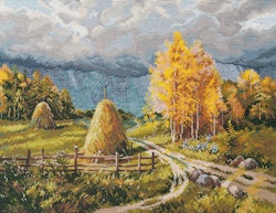 Broderikit Tavla Autumn thunderstorm - Höstens åskväder