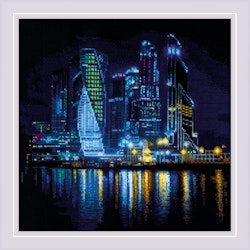 Broderikit Tavla Night City - Natt stadsljus