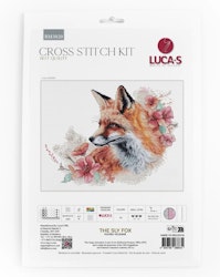 Broderikit Tavla The sly fox - Räv i blommor