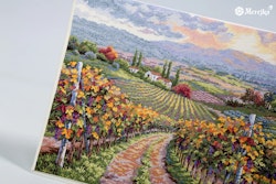 Broderikit Tavla Vineyard Hill - Vingård