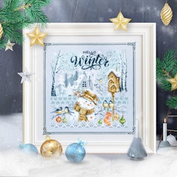 Broderikit Tavla Sampler Hello, Winter! - Vinterns härliga momenten