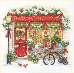 Broderikit Tavla The little gift shop - Den lilla presentbutiken