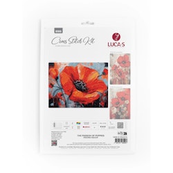 Broderikit Tavla The Passion of Poppies - Trio Vallmo 2
