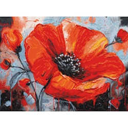 Broderikit Tavla The Passion of Poppies - Trio Vallmo 2