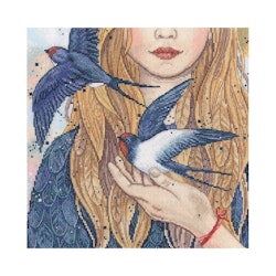 Broderikit Tavla Swallows - Svalor