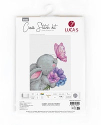 Broderikit Tavla Rabbit and Butterfly - Kanin och fjäril
