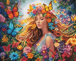 Broderikit Tavla Seasons: Summer - Blommande sommar