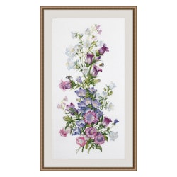 Broderikit Tavla Flower Spring Set - Vertikal komposition av vår blommor