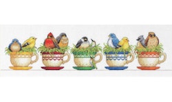 Broderikit Tavla Teacup Birds - Fåglar