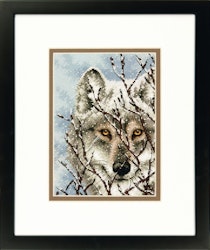 Broderikit Tavla Wolf Gold Collection Petites Varg