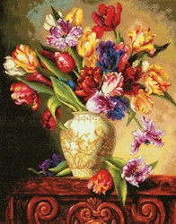 The Gold Collection Broderikit Tavla Parrot Tulips