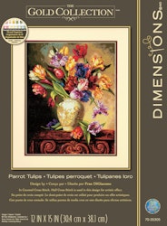 The Gold Collection Broderikit Tavla Parrot Tulips