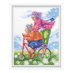Broderikit Tavla Following the dream - Cykeltur