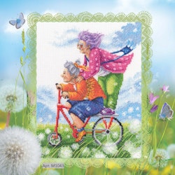 Broderikit Tavla Following the dream - Cykeltur