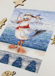 Broderikit Tavla Fiskmås Sjöman