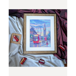 Broderikit Tavla - Aine collection "Rainy London"
