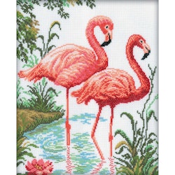 Broderikit Tavla Flamingo