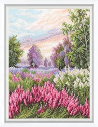 Broderikit Tavla Wind in the herbs - Vind i ett blommande fält