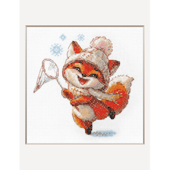 Broderikit Tavla - Aine collection "Playful Fox" - Lekfull Räv