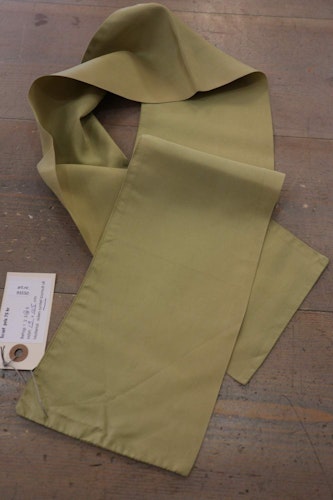 Retro vintage scarf scarves sjal avlång kort gul-grön sidenskimrande
