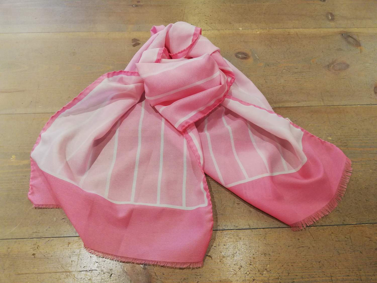 Retro scarf scarves sjal rosa ljusrosa randig avlång