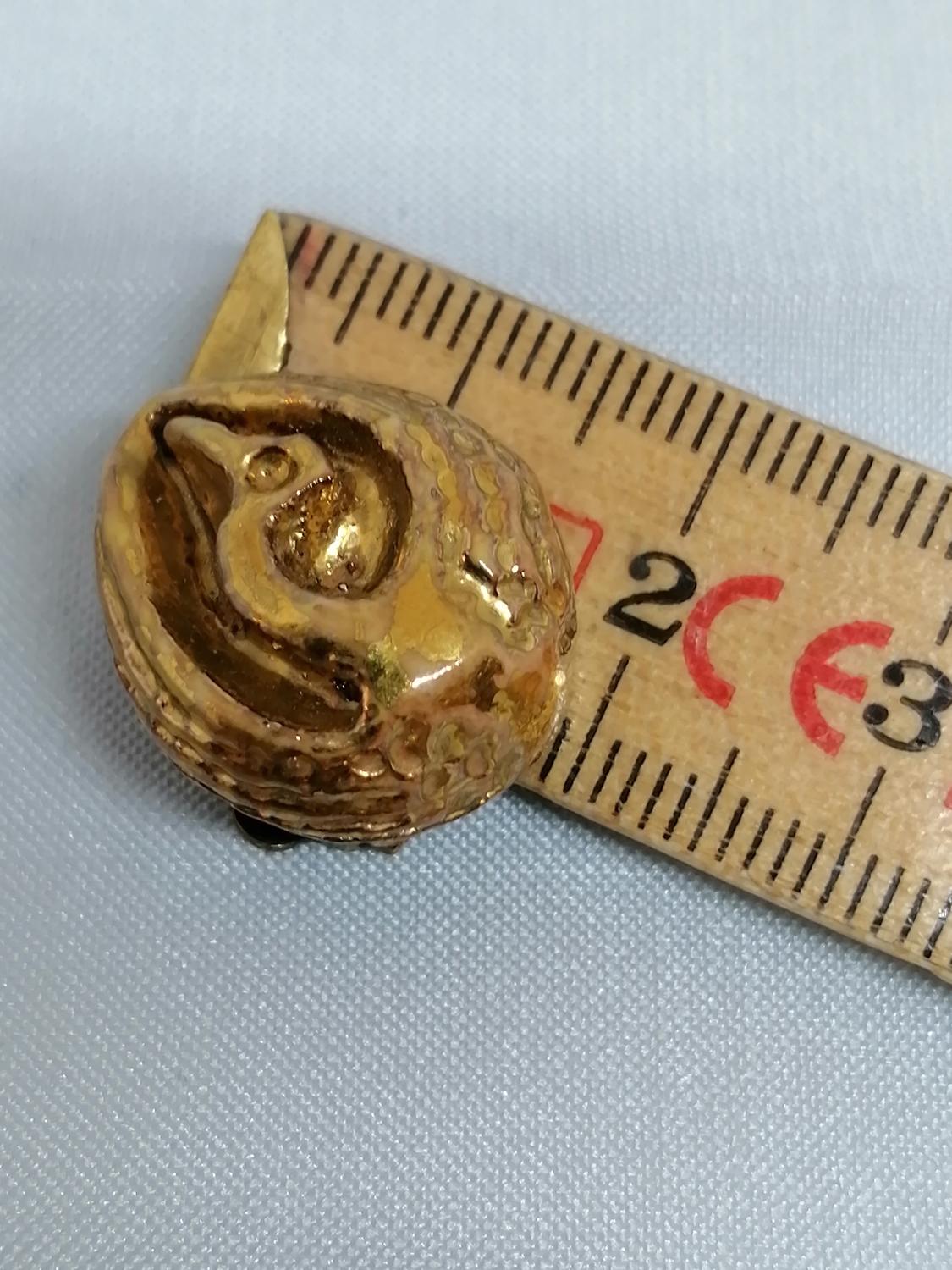 Vintage retro bijouteri smycke clips guldf droppe med fågelhuvud