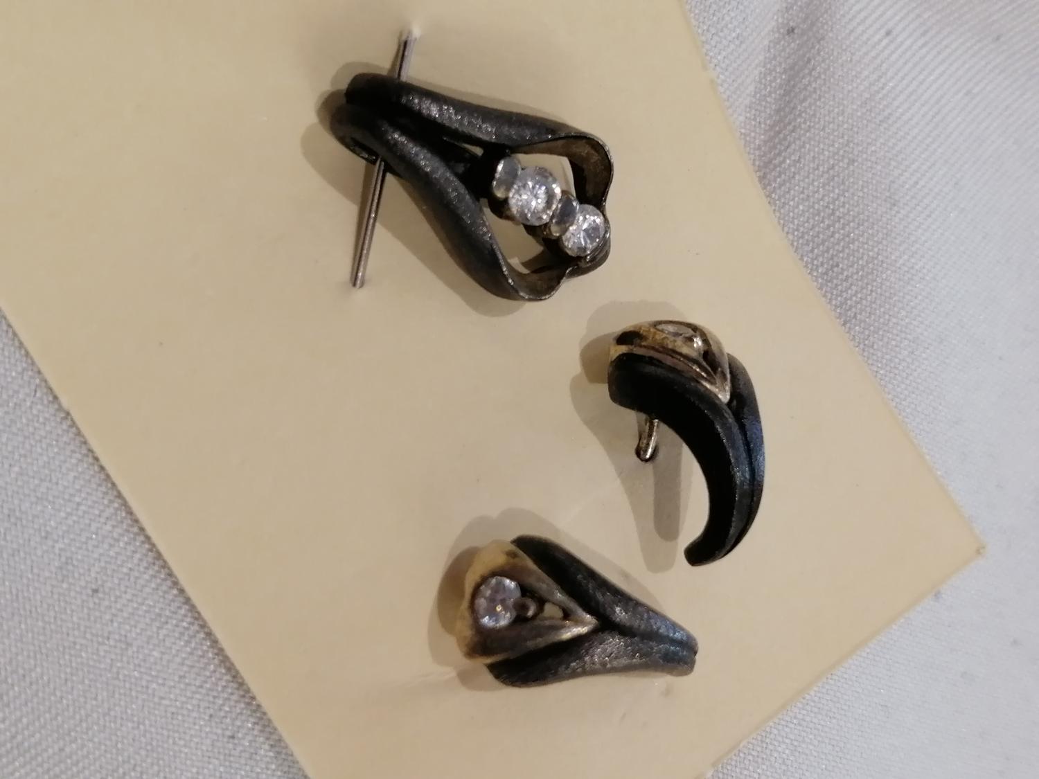 bijouteri smyckeset örhängen för hål hänge halsband grå guldf med strass