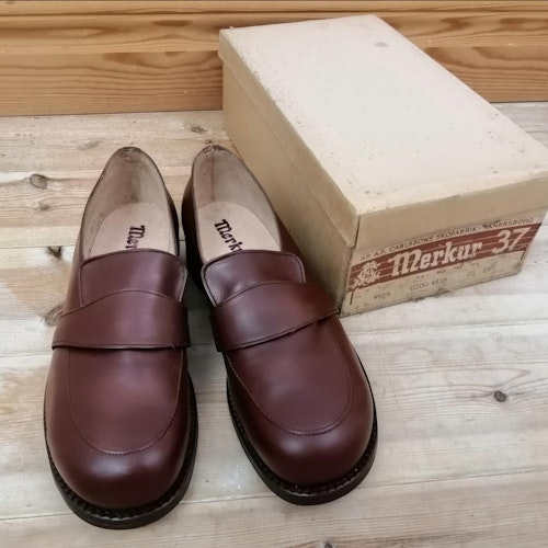 Vintage Merkur brun loafer unisex stl 37A